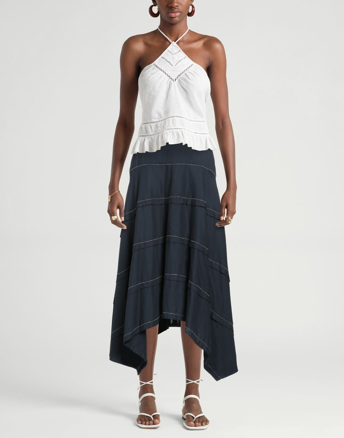 Peserico Womens Midi skirt Midnight in Blue