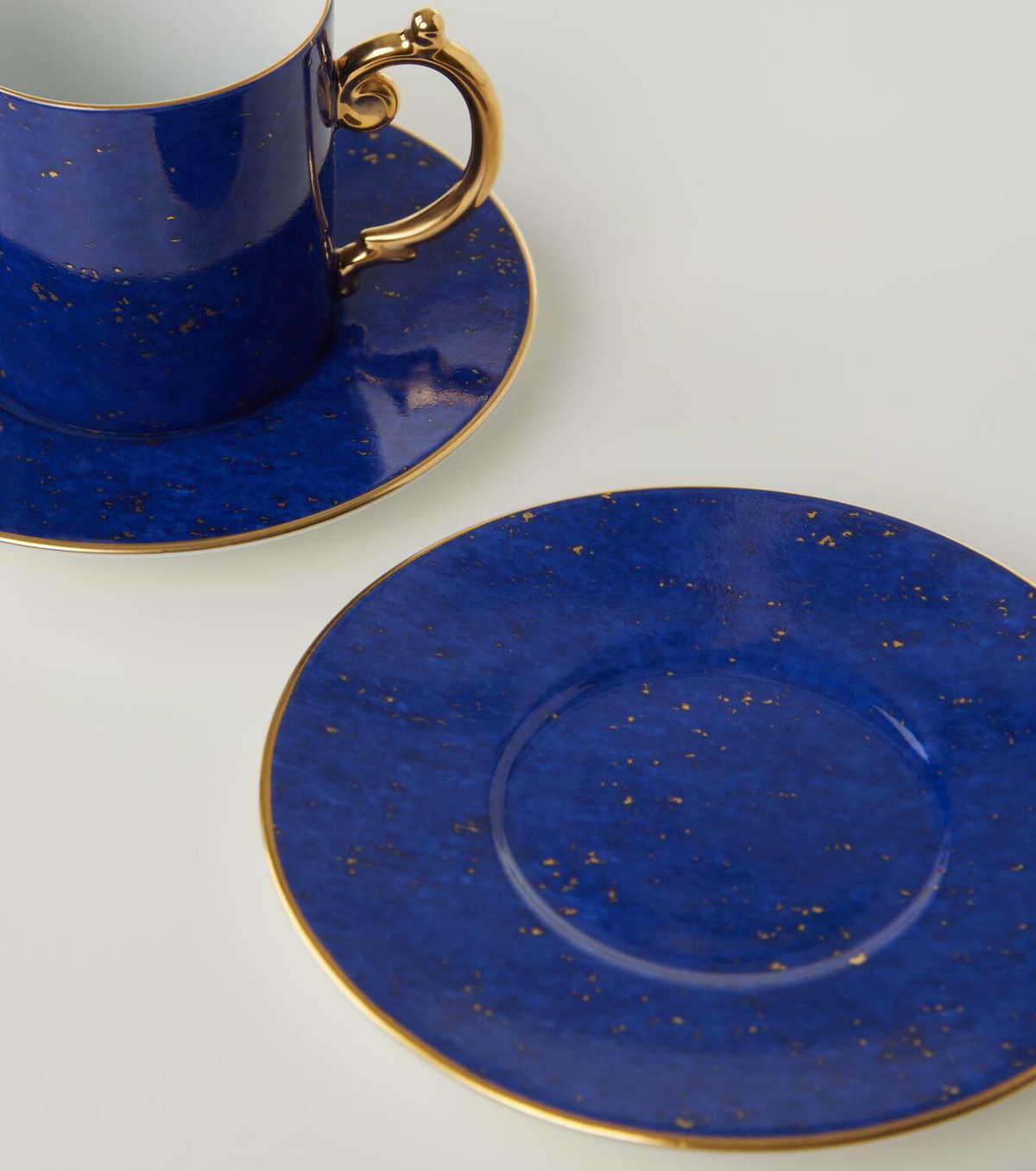 L'Objet Lapis set of 2 espresso cups and saucers