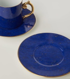L'Objet Lapis set of 2 espresso cups and saucers