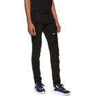 Balmain Black Distressed Basic Biker Jeans