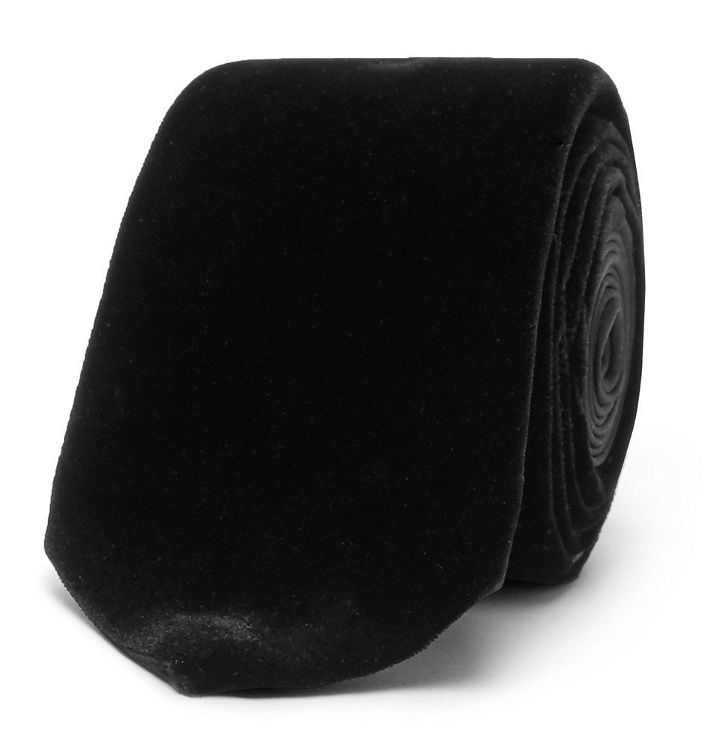 Photo: Lanvin - 7cm Velvet Tie - Men - Black