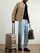 FPM Milano - Bank Light 55cm Leather-Trimmed Makrolon® Polycarbonate Spinner Suitcase