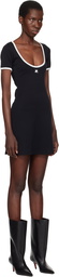 Courrèges Black Holistic Contrast Minidress