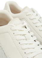 Chloe Nama Panelled Leather Flatform Sneakers White