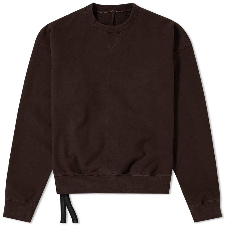 Photo: Unravel Project Oversize Back Logo Crew Sweat Brown