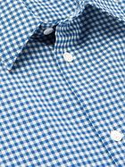 Marni - Embroidered Gingham Woven Shirt - Blue