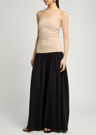 BY Malene Birger Marciella Strapless Stretch-cotton Maxi Dress Black