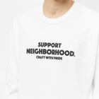 Neighborhood Men's Long Sleeve NH-4 T-Shirt in White