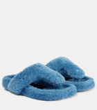 Loewe Ease shearling thong sandals