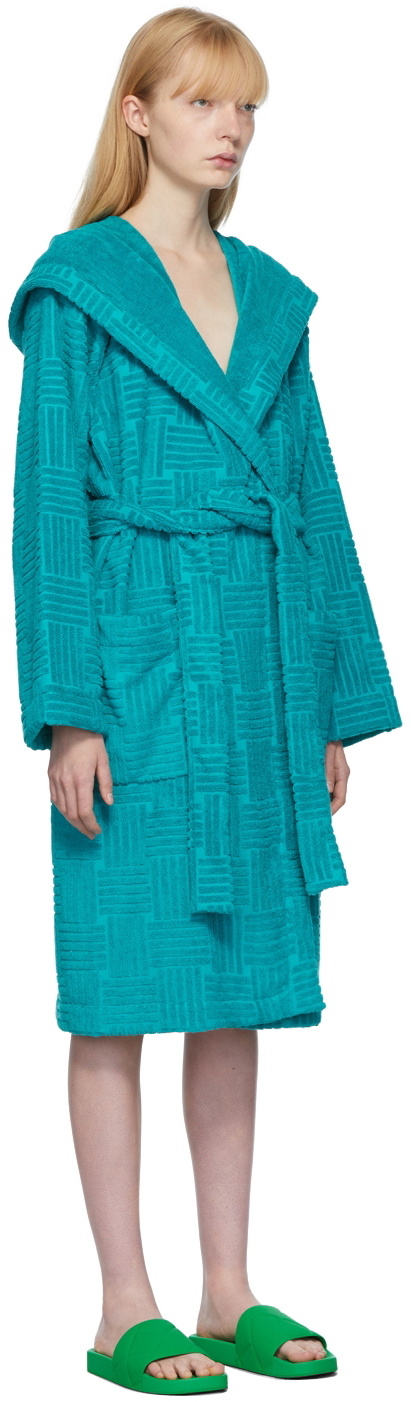 Bottega Veneta Blue Spongy Bath Robe