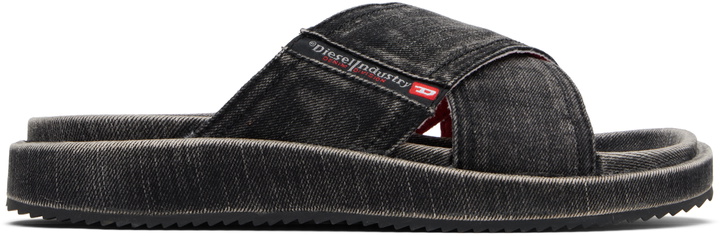 Photo: Diesel Black Sa-Slide Cris Cros Sandals