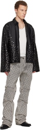 Who Decides War Gray Moto Jeans