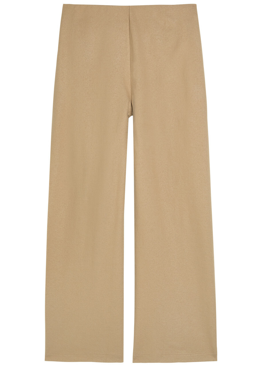 Eileen Fisher Wide-leg Wool Trousers Beige