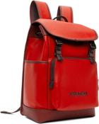 Coach 1941 Red League Flap Backpack