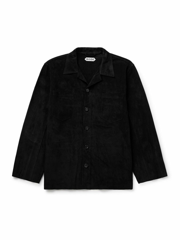 Photo: BODE - Suede Overshirt - Black