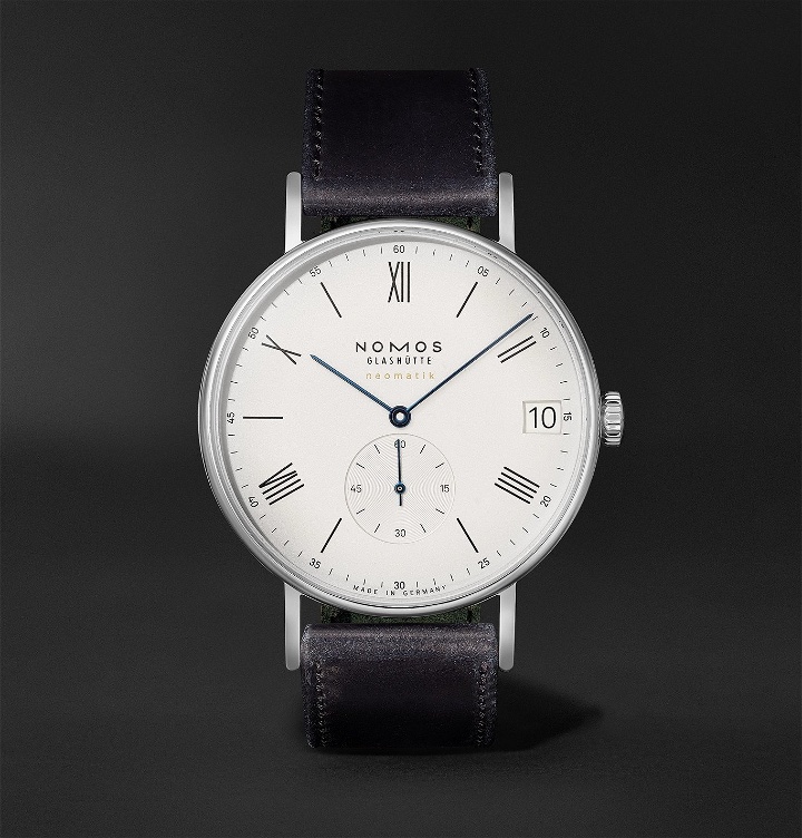 Photo: NOMOS Glashütte - Ludwig Neomatik 41 Limited Edition Automatic 40.5mm Stainless Steel and Leather Watch, Ref. No. 291 - White