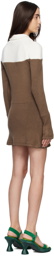 Kijun Brown Half-Zip Minidress