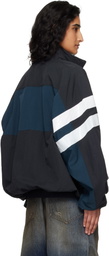 VETEMENTS Black & Navy Taped Track Jacket