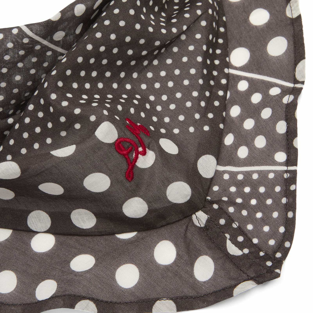 Damson Madder Women's Frill Edge Headscarf in Spot 