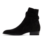 Saint Laurent Black Suede Wyatt Jodhpur Boots