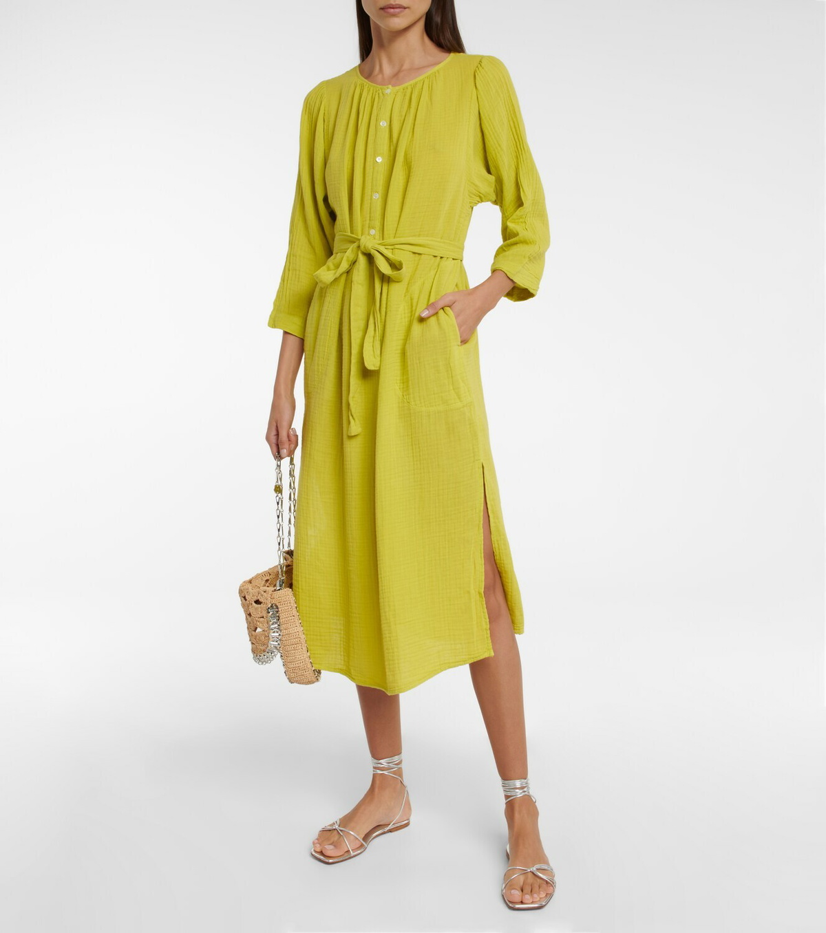 Velvet - Christelle cotton kaftan midi dress