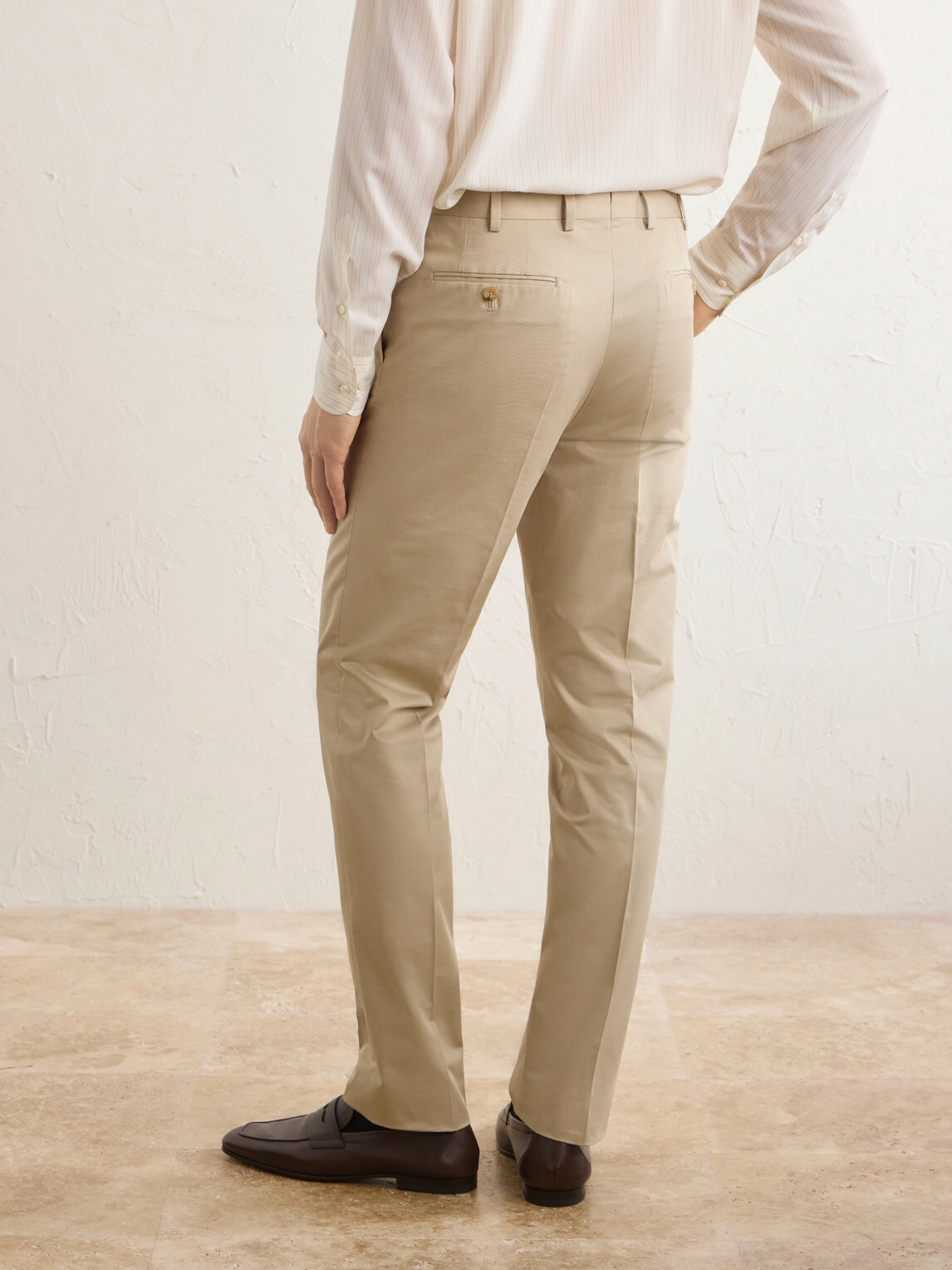 De Petrillo - Tapered Cotton-Twill Suit Trousers - Neutrals
