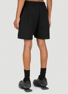 Embroidered Logo Sweat Shorts in Black