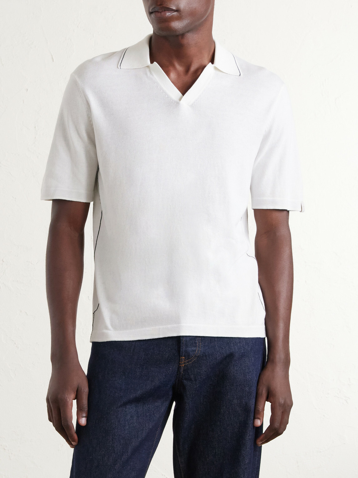 Rag & Bone - Conrad Cotton and Silk-Blend Polo Shirt - White