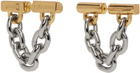 Rabanne Gold & Silver XL Chain Link Earrings