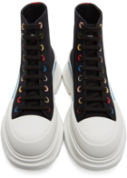 Alexander McQueen Black High Tread Slick Sneakers