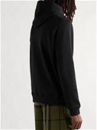 Burberry - Printed Cotton-Jersey Hoodie - Black