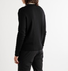 AMI - Logo-Appliquéd Merino Wool Cardigan - Black