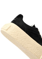 MM6 BY Maison Margiela Panelled Suede Flatform Sneakers Black