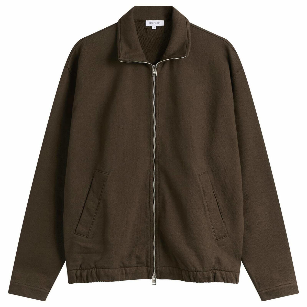 Norse Projects Men's Hornidal Relaxed Track Jacket in Delicioso Brown