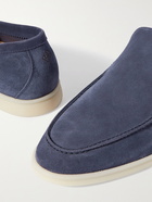 LORO PIANA - Summer Walk Suede Loafers - Blue