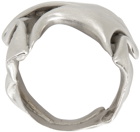 Completedworks Silver Crinkled Ring