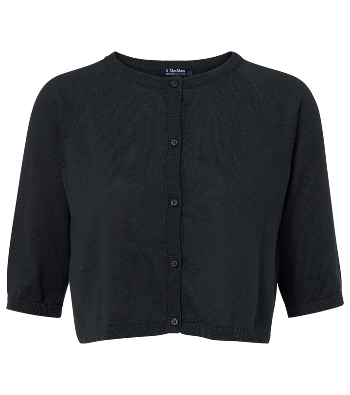 Photo: 'S Max Mara Cropped cotton, silk and cashmere cardigan