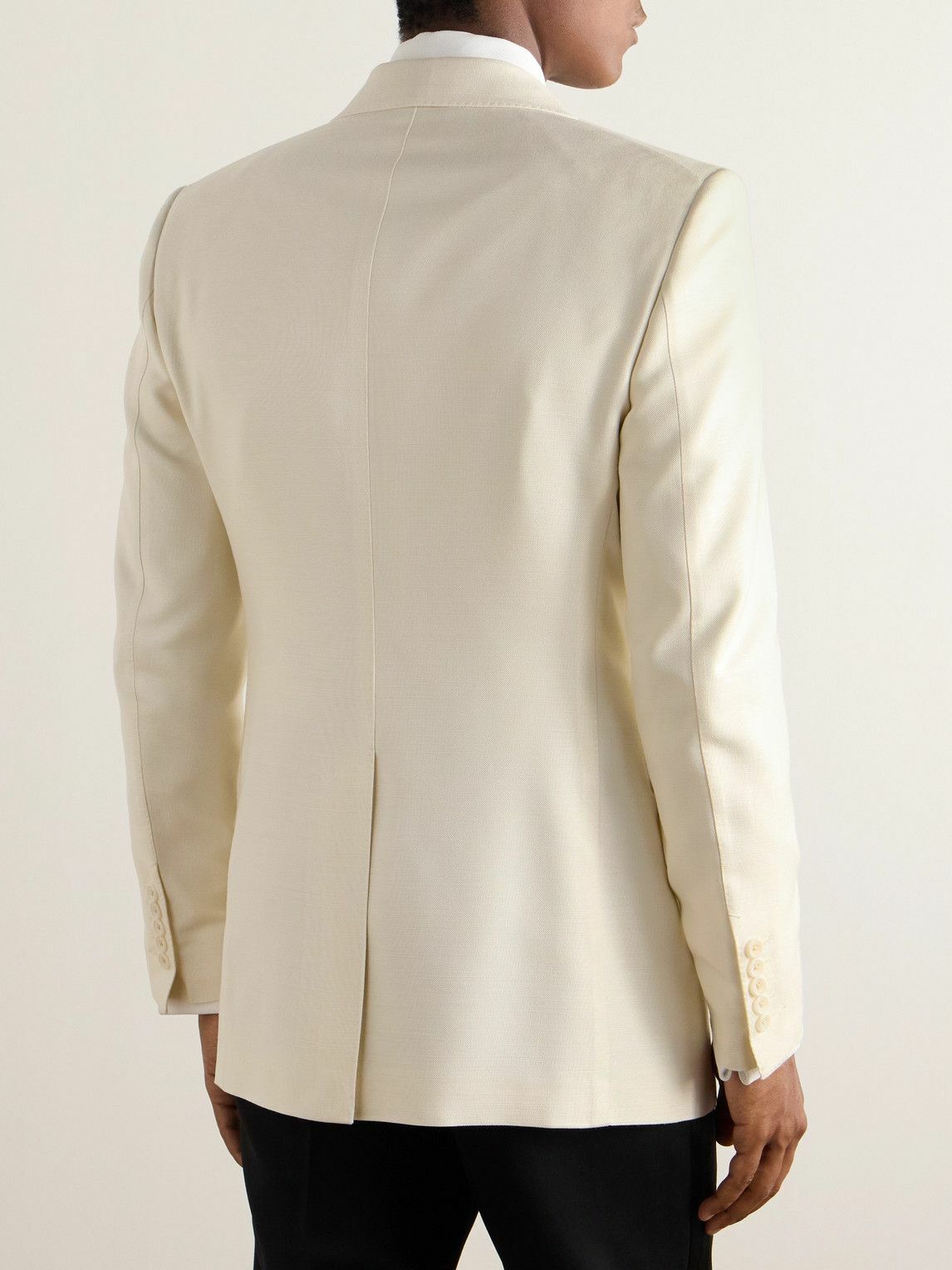 TOM FORD - Slim-Fit Grain de Poudre Silk Tuxedo Jacket - White