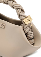 Ganni Bou Mini Leather top Handle bag - Grey - One Size