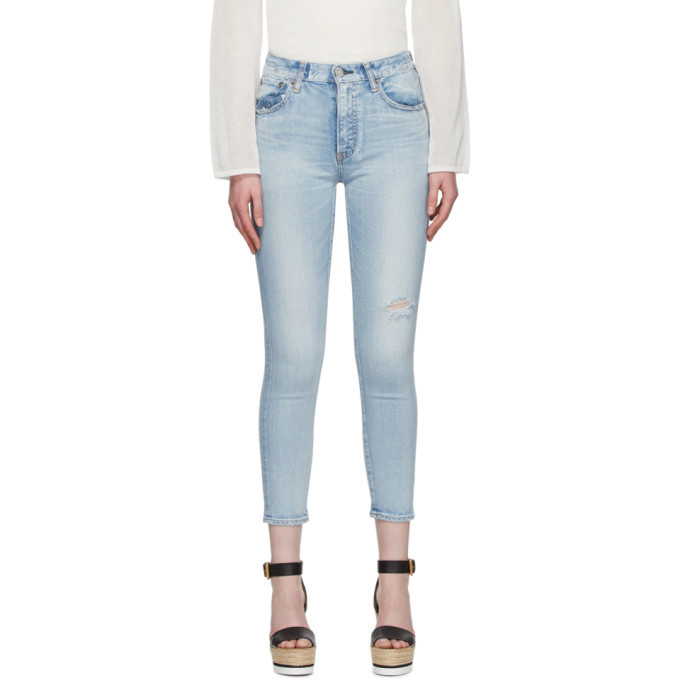 Photo: Moussy Vintage Blue Hillrose High-Waisted Skinny Jeans