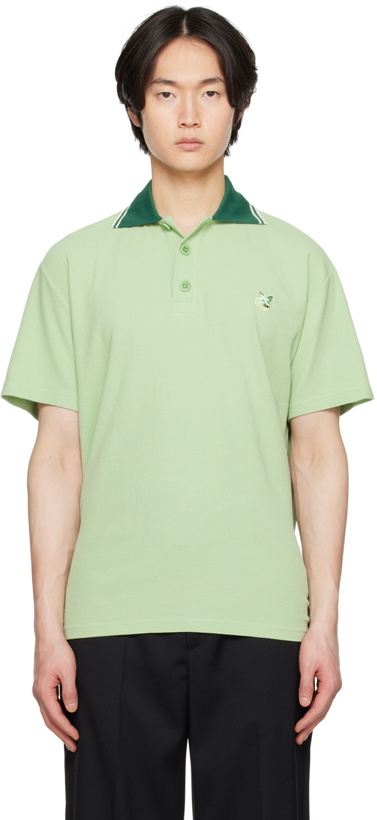 Photo: Maison Kitsuné Green Fox Head Polo