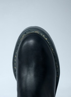 Miu Miu Leather Logo Motif Boots