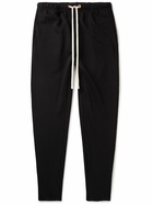 Les Tien - Tapered Garment-Dyed Cotton-Jersey Sweatpants - Black