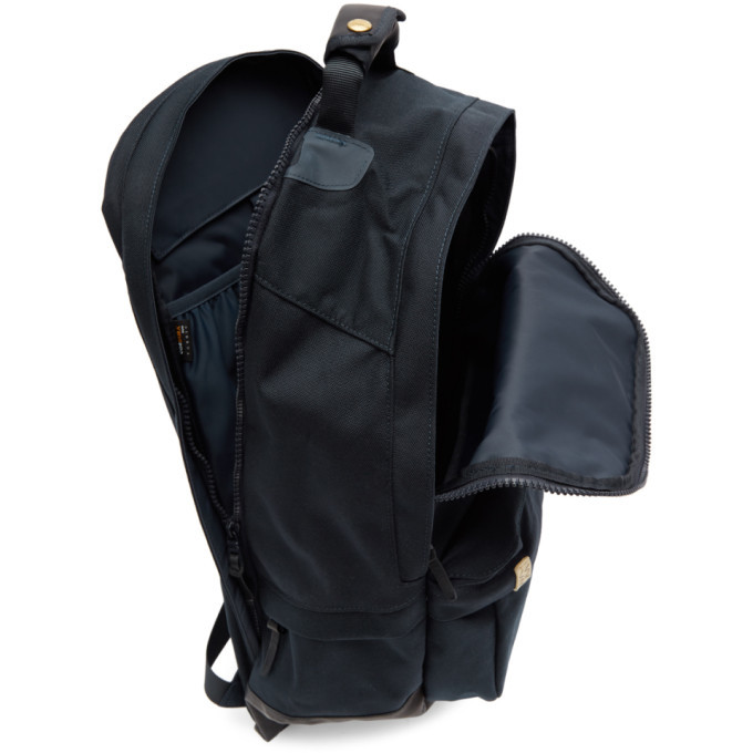 Visvim Navy Cordura and Leather 22L Backpack Visvim