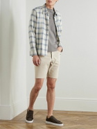 FRAME - Distressed Straight-Leg Cotton-Canvas Shorts - Neutrals