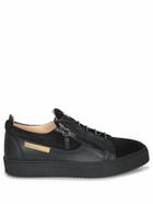 Giuseppe Zanotti Zip Logo Black-gold Sneakers