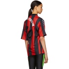 Martine Rose Red and Black Twist Football T-Shirt