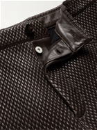 BOTTEGA VENETA - Woven Leather Trousers - Brown