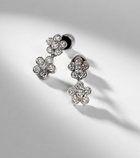 Ileana Makri Blossom Daisy Duo 18kt white gold earrings with diamonds