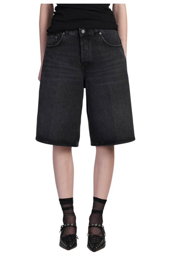 Photo: Haikure Becky Shorts In Black Denim